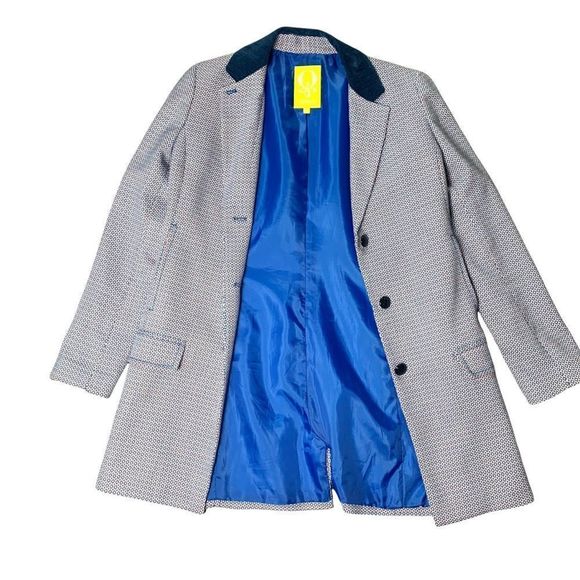 QMack Jackets & Blazers - QMack Button Up Velvet collar Tweed Coat Size M